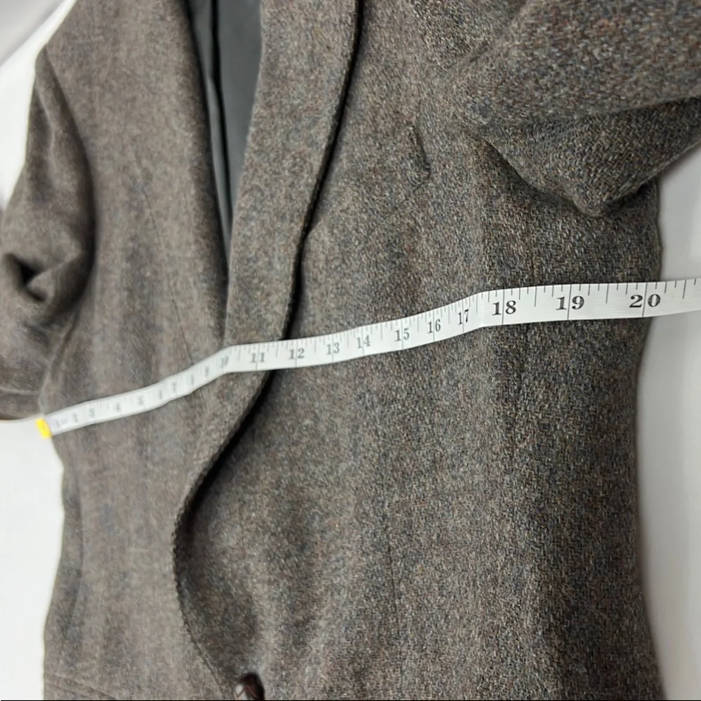 Vintage May‎ D&F Academia Gray Wool Sport Coat Professor Elbow Patches  Size M